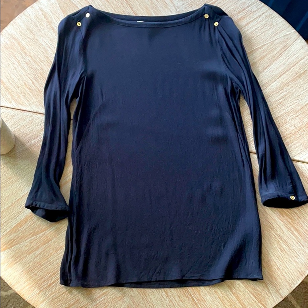 Navy Blue Blouse